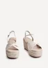 Linzi Sian Wide Fit Nude Canvas Linked Design Wedges - Size 5 Image 3