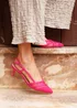 Linzi Milan Fuchsia Scuba Mesh Slingback Court Heel - Size 6 Image 1