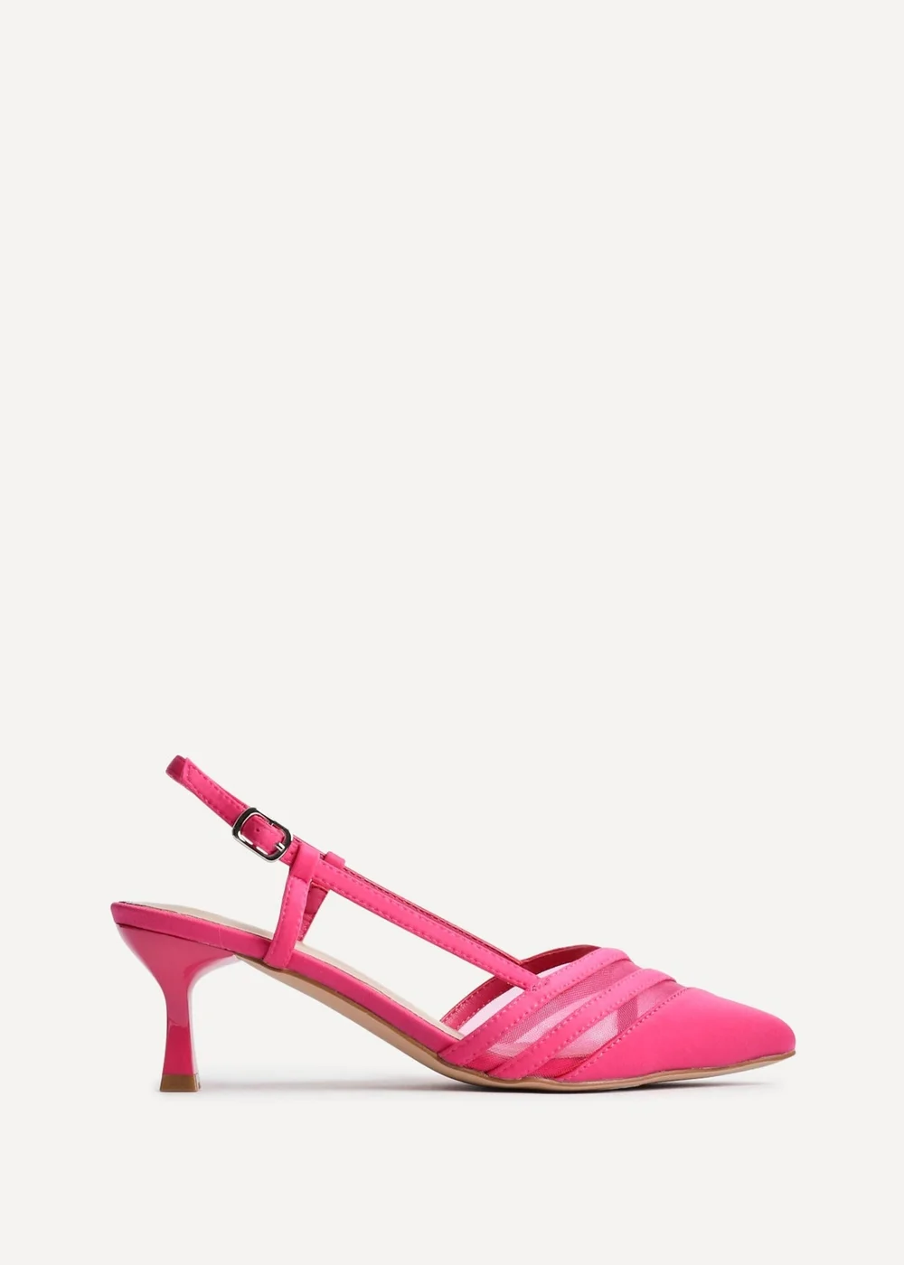 Linzi Milan Fuchsia Scuba Mesh Slingback Court Heel - Size 6 Image 2