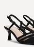 Linzi Milan Black Scuba Mesh Slingback Court Heels - Size 3 Image 5