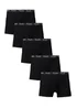 French Connection Black Cotton Stretch Boxers 5 Pack - Extra Large Image 1