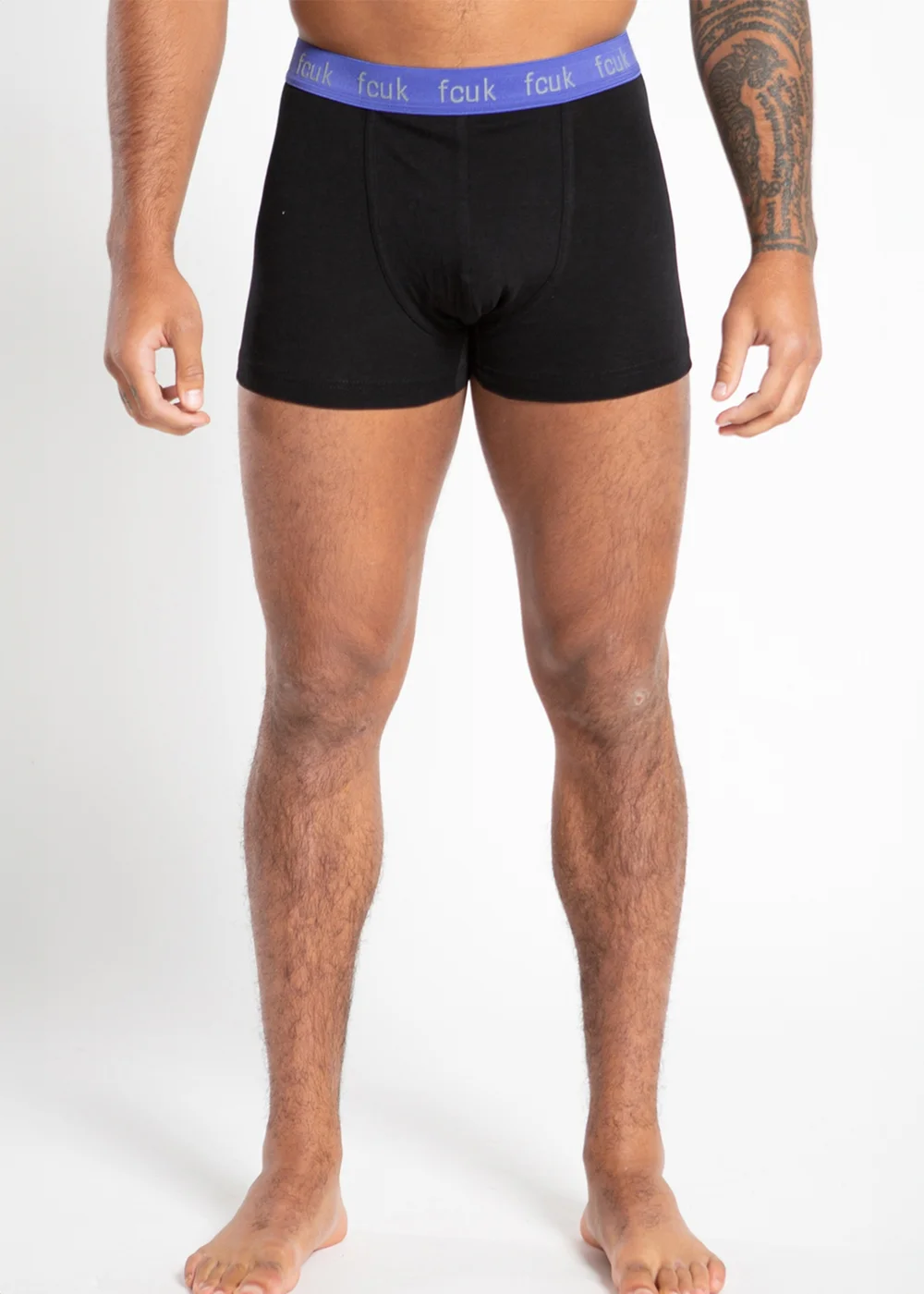 French Connection Blue Cotton Stretch Boxers 5 Pack - Extra Large Image 2