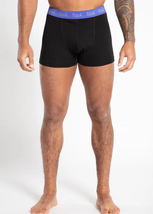 French Connection Blue Cotton Stretch Boxers 5 Pack - Extra Large Image 2