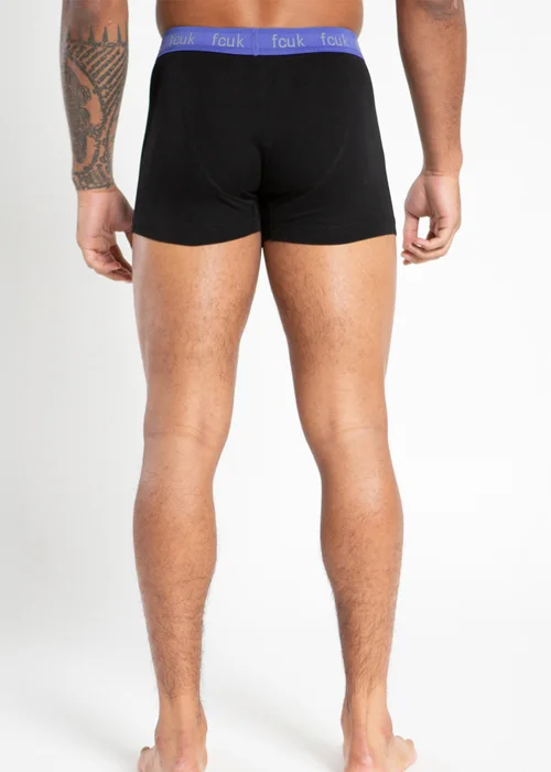 French Connection Blue Cotton Stretch Boxers 5 Pack - Extra Large Image 3