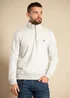 French Connection Light Grey Cotton Blend Half-Zip Jumper - XXL Image 1