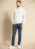 French Connection Light Grey Cotton Blend Half-Zip Jumper - XXL Image 3