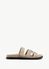 Linzi Emmy Taupe Faux Nubuck Footbed Linked Design Sandal - Size 5 Image 2