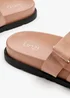Linzi Emmy Dusky Pink Faux Nubuck Footbed Linked Design Sandal - Size 7 Image 5