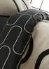 Catherine Lansfield Linear Curve Geometric Black Reversible Duvet Cover Set - Single Image 4