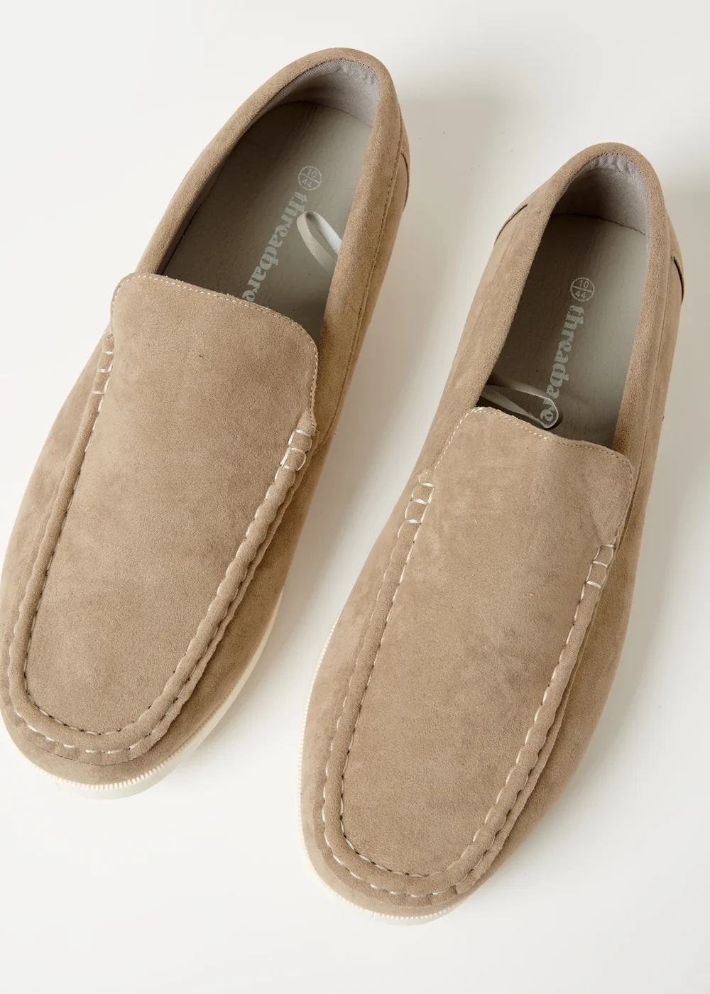 Threadbare Olive Faux Suede Slip On Loafers - 11 Image 2