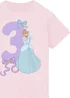 Ada & Ted Disney Cinderella 3rd Birthday Kids Light Pink T-Shirt (3-6 Years) - Age 3-4 Years Image 2