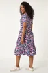 Roman Navy Petite Floral Pocket Midi Dress - Size 10 Image 3