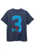 Ada & Ted Marvel Spider-Man 3rd Birthday Kids Navy T-Shirt (3-6 Years) - Age 3-4 Years Image 1