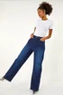 Dusk Indigo Denim Stretch Wide Leg Jeans - 16 Image 1