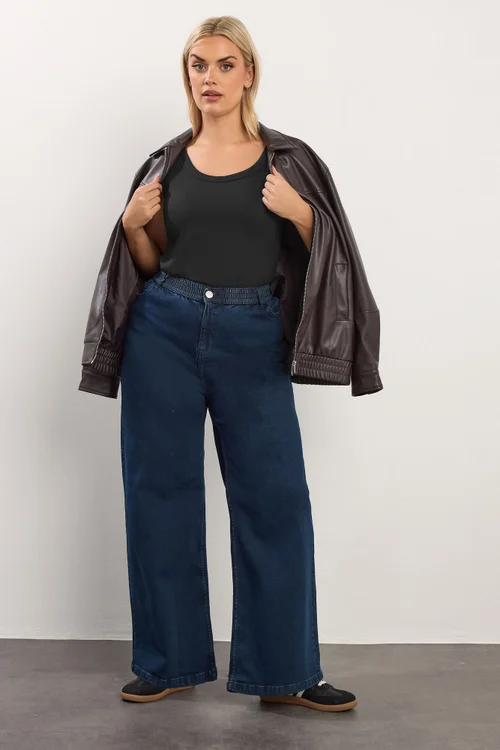 Yours 2 Pack Curve Black Core Vest Tops - Size 30-32 Image 4