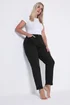 Yours Curve Black Mom Jeans - 26 Image 2