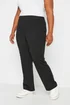 Yours Bestseller Curve Black Pull On Ribbed Bootcut Stretch Trousers - 30-32/L30 Image 2