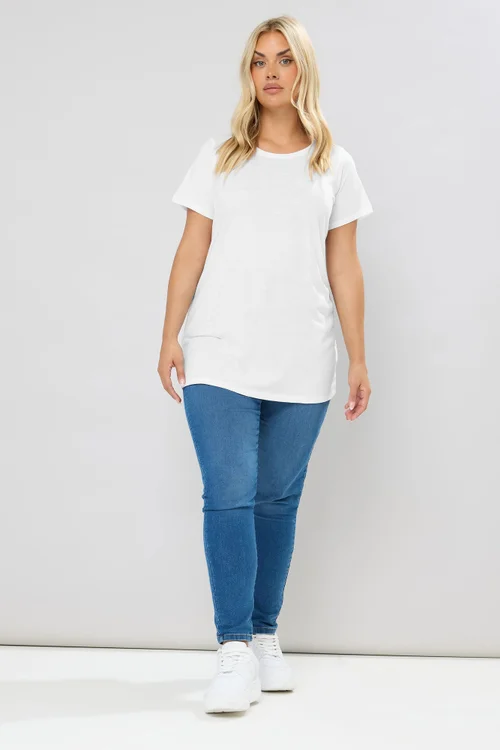 Yours 3 Pack Curve Navy Blue & Black Core T Shirts - Size 26-28 Image 4