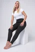 Yours Curve Black Pull On Stretch Jenny Jeggings - 34-36/L26 Image 1