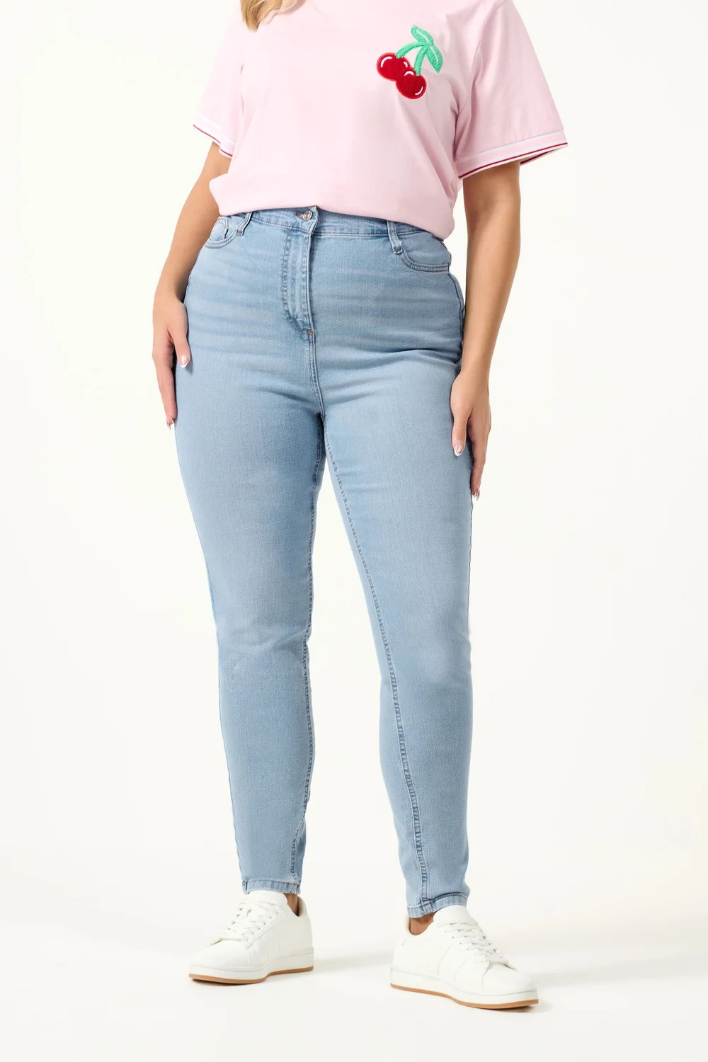 Yours Curve Light Blue Stretch Skinny AVA Jeans - 16/L32 Image 2