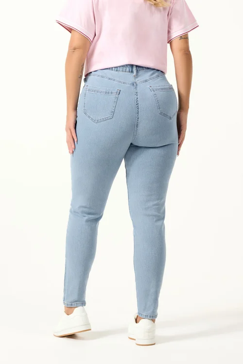 Yours Curve Light Blue Stretch Skinny AVA Jeans - 16/L32 Image 3