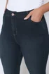 Yours Curve Dark Indigo Blue Bootcut Stretch ISLA Jeans - 30/L30 Image 3