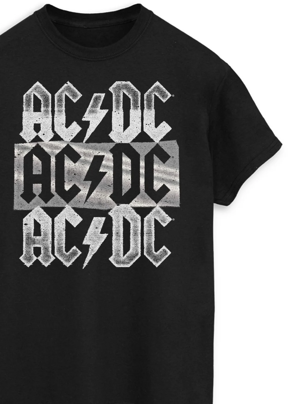 Spiral Galaxy ACDC Stacked Logo Black Music T-Shirt - 4XL Image 2
