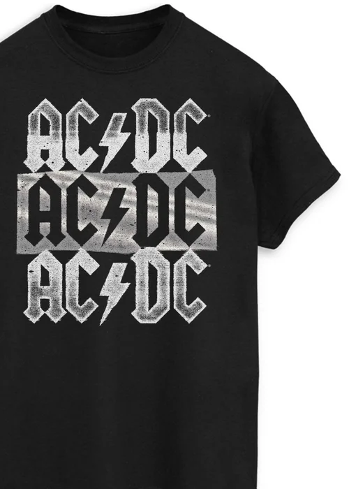 Spiral Galaxy ACDC Stacked Logo Black Music T-Shirt - 4XL Image 2