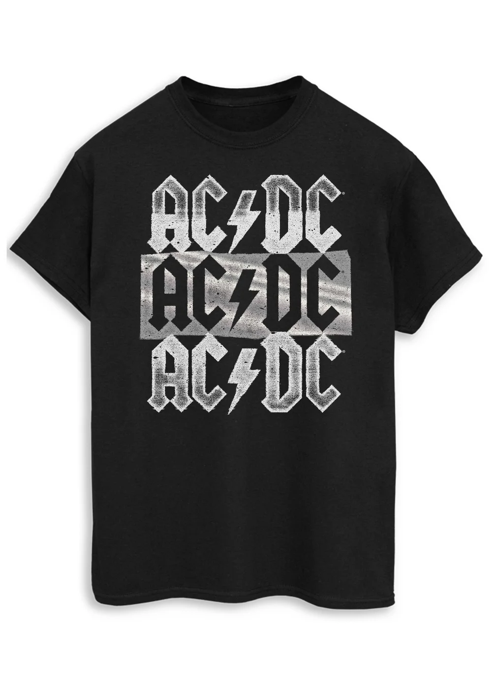 Spiral Galaxy ACDC Stacked Logo Black Music T-Shirt - 4XL Image 1