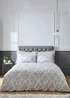 Catherine Lansfield Damask Jacquard Double Duvet Cover Set Silver Grey - Single Image 2