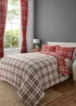 Catherine Lansfield Kelso Check Reversible Duvet Cover Set Red - Single Image 2