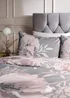 Catherine Lansfield Dramatic Floral Reversible Duvet Cover Set Grey - Single Image 3