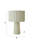 ValueLights Thorley Green Stripe Drum Shade Full Fabric Table Lamp - One Size Image 6