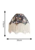 ValueLights Peony Scalloped Floral Fabric Classic Lamp Shade with Cream Tassels - One Size Image 6