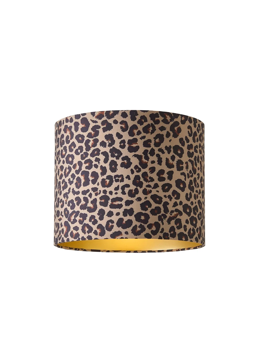 ValueLights Oasis Leopard Print Fabric with Inner Drum Ceiling Lamp Shade - One Size Image 2