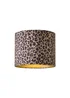 ValueLights Oasis Leopard Print Fabric with Inner Drum Ceiling Lamp Shade - One Size Image 2