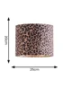 ValueLights Oasis Leopard Print Fabric with Inner Drum Ceiling Lamp Shade - One Size Image 6