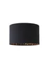 ValueLights Oasis Black Fabric with Leopard Print Inner Drum Ceiling Large Lamp Shade - One Size Image 2
