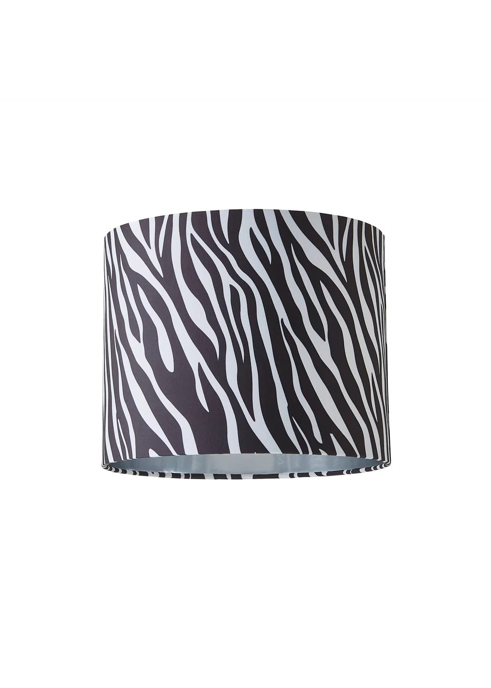 ValueLights Oasis Zebra Print Fabric with Inner Drum Ceiling Lamp Shade - One Size Image 2
