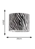 ValueLights Oasis Zebra Print Fabric with Inner Drum Ceiling Lamp Shade - One Size Image 6
