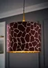 ValueLights Oasis Giraffe Print Fabric with Inner Drum Ceiling Lamp Shade - One Size Image 3