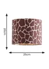 ValueLights Oasis Giraffe Print Fabric with Inner Drum Ceiling Lamp Shade - One Size Image 6