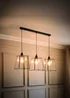 ValueLights Susie Glass Lantern Lamp Shade 3 Drop Diner Ceiling Pendant Light - One Size Image 3