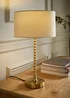ValueLights Maeve Black Fabric Drum Lamp Shade Bobbin Bobble Table Lamp - One Size Image 1