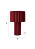 ValueLights Lenny Drum Lamp Shade Colour Drench Ribbed Full Fabric Table Lamp - One Size Image 6