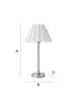 ValueLights Maeve White Scallop Pleated Taper Shade Bobbin Bobbles Table Lamp - One Size Image 6