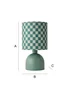 ValueLights Miley Green Checkerboard Drum Lamp Shade Table Lamp - One Size Image 6
