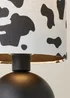 ValueLights Miley Cow Print Drum Lamp Shade Matte Black Table Lamp - One Size Image 4