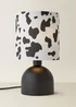 ValueLights Miley Cow Print Drum Lamp Shade Matte Black Table Lamp - One Size Image 5