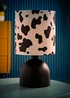 ValueLights Miley Cow Print Drum Lamp Shade Matte Black Table Lamp - One Size Image 2
